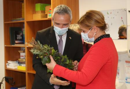 MINISTER JANEZ CIGLER KRALJ NA DELOVNEM OBISKU DEOS 40 FOTO LJUBO VUKELIČ